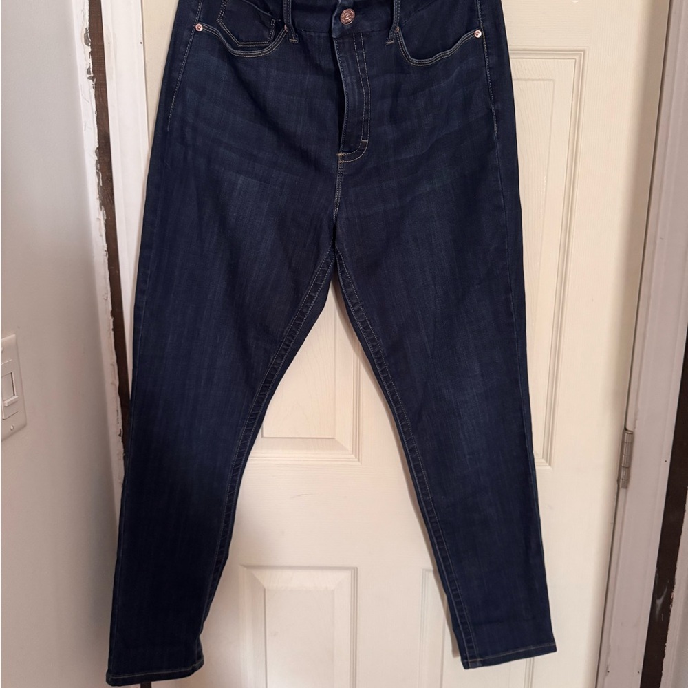 Seven7 Dark Blue Tummyless High Rise Skinny size 16 NWOT